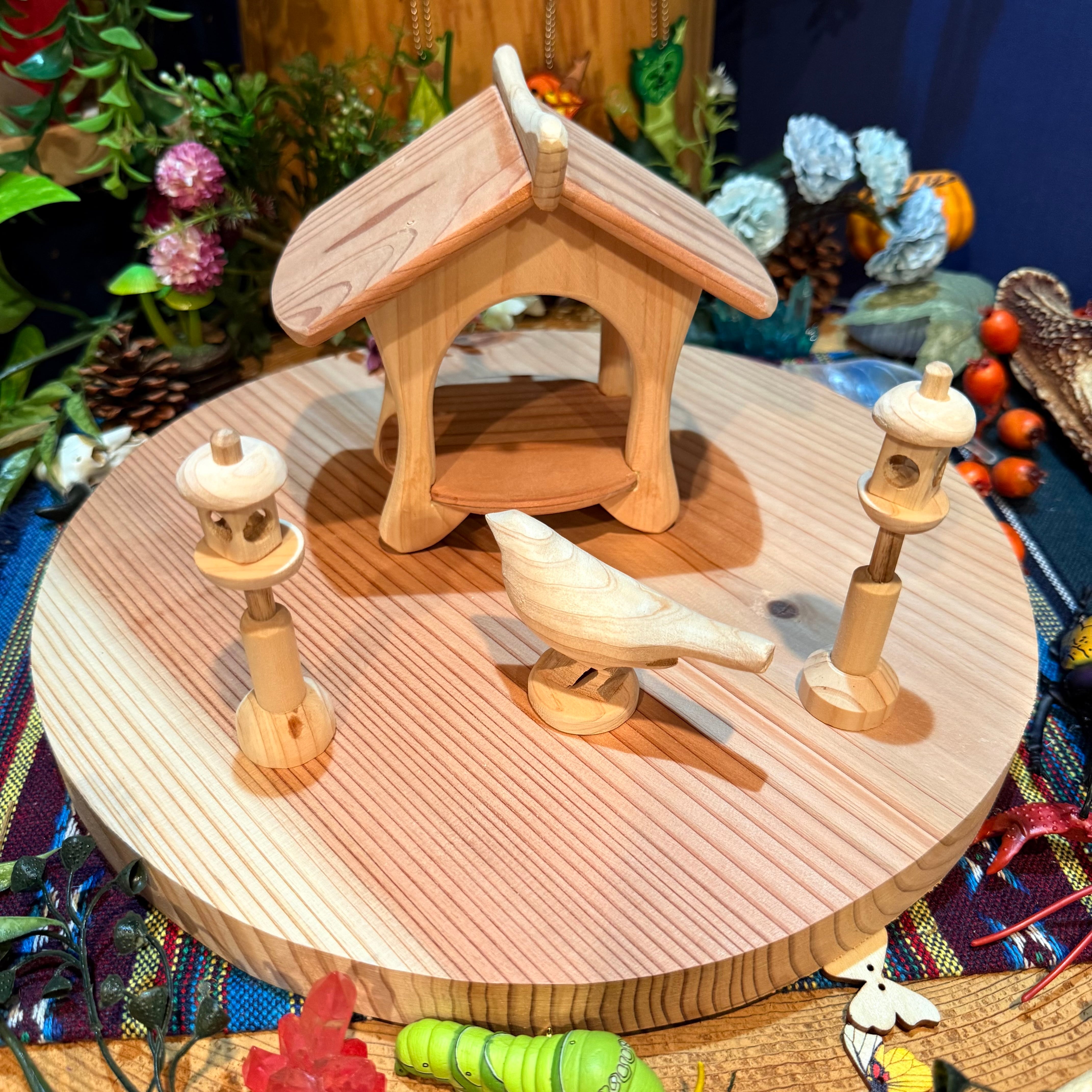 ミニ神棚フルセット〜雅（みやび）〜（横30cm高さ30cm） | simanto工房
