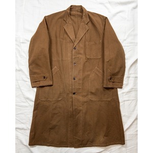 【1940-50s,Rare】"Au Molinel" Brown Metis Duster Coat