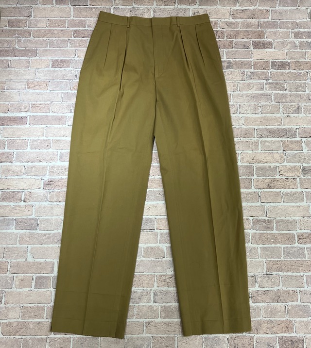 RALPH LAUREN 2TUCK COTTON SLACKS BEIGE W32