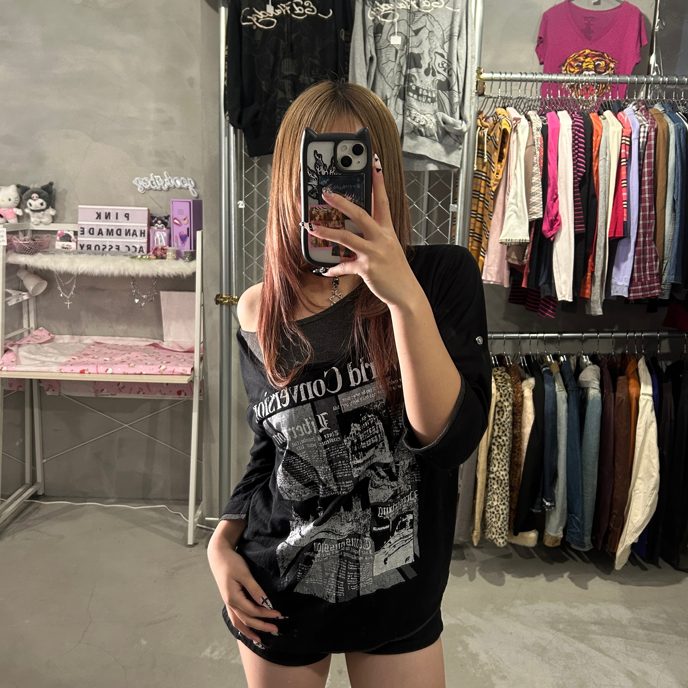 グランジ ファーモッズコート カーキ | 古着屋 PINK