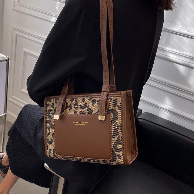 オータムウィンター格子柄ショルダーバッグ レッド 秋物 冬物 トートバッグ Tiancai_Wing_Bag71332371516