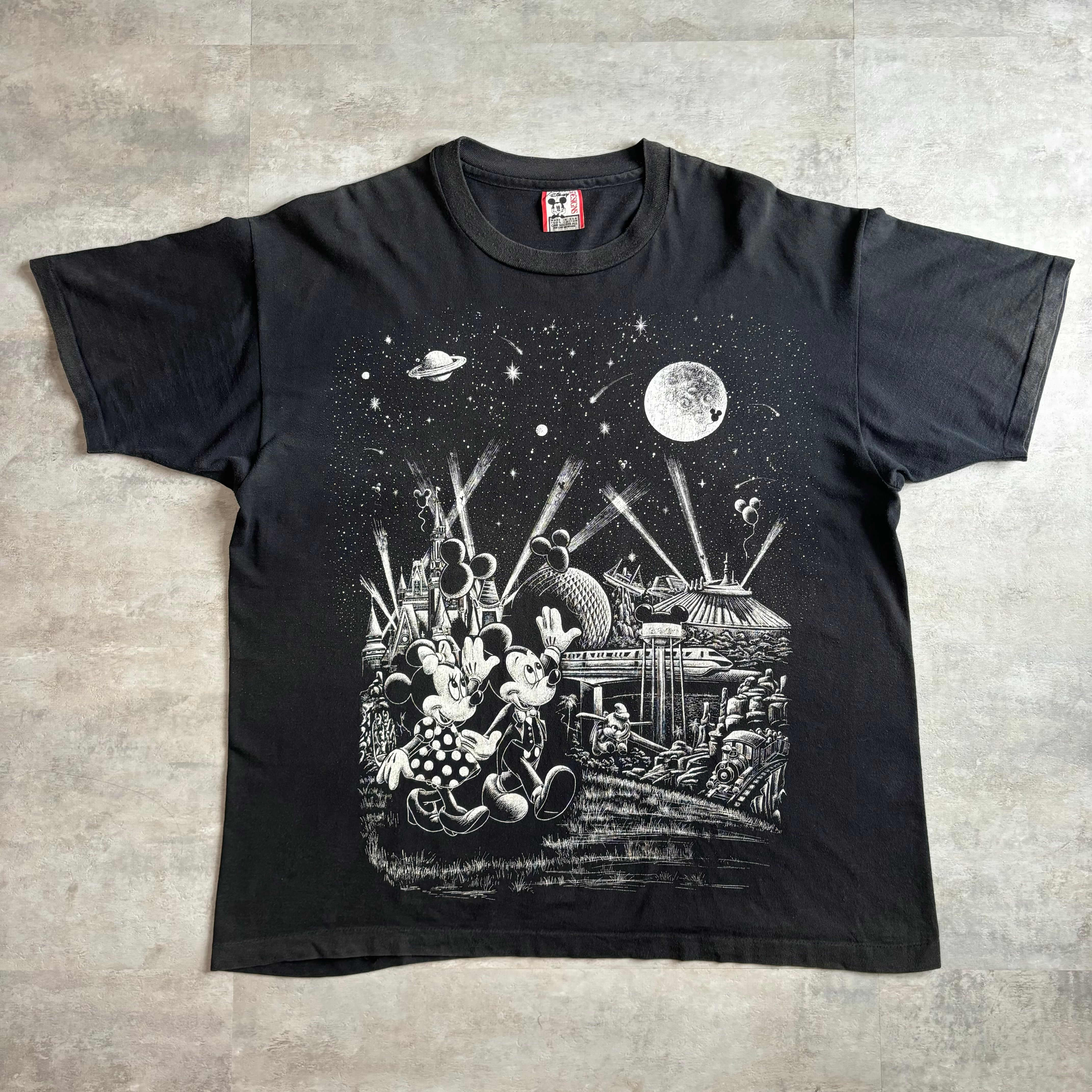 《ONE size》vintage Disney ディズニー ミッキー ミニー Tシャツ no.3257