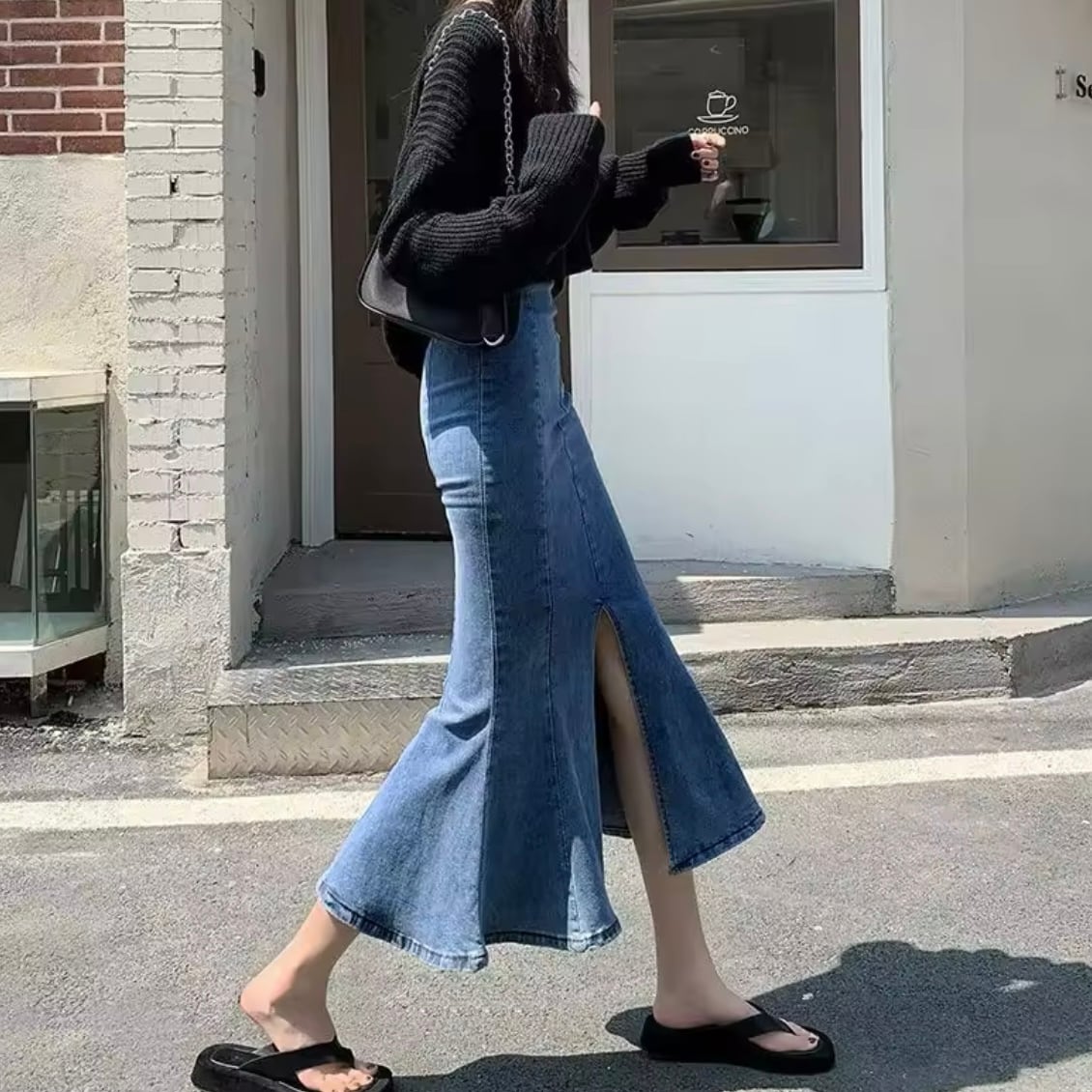 デニムマーメイドスカート