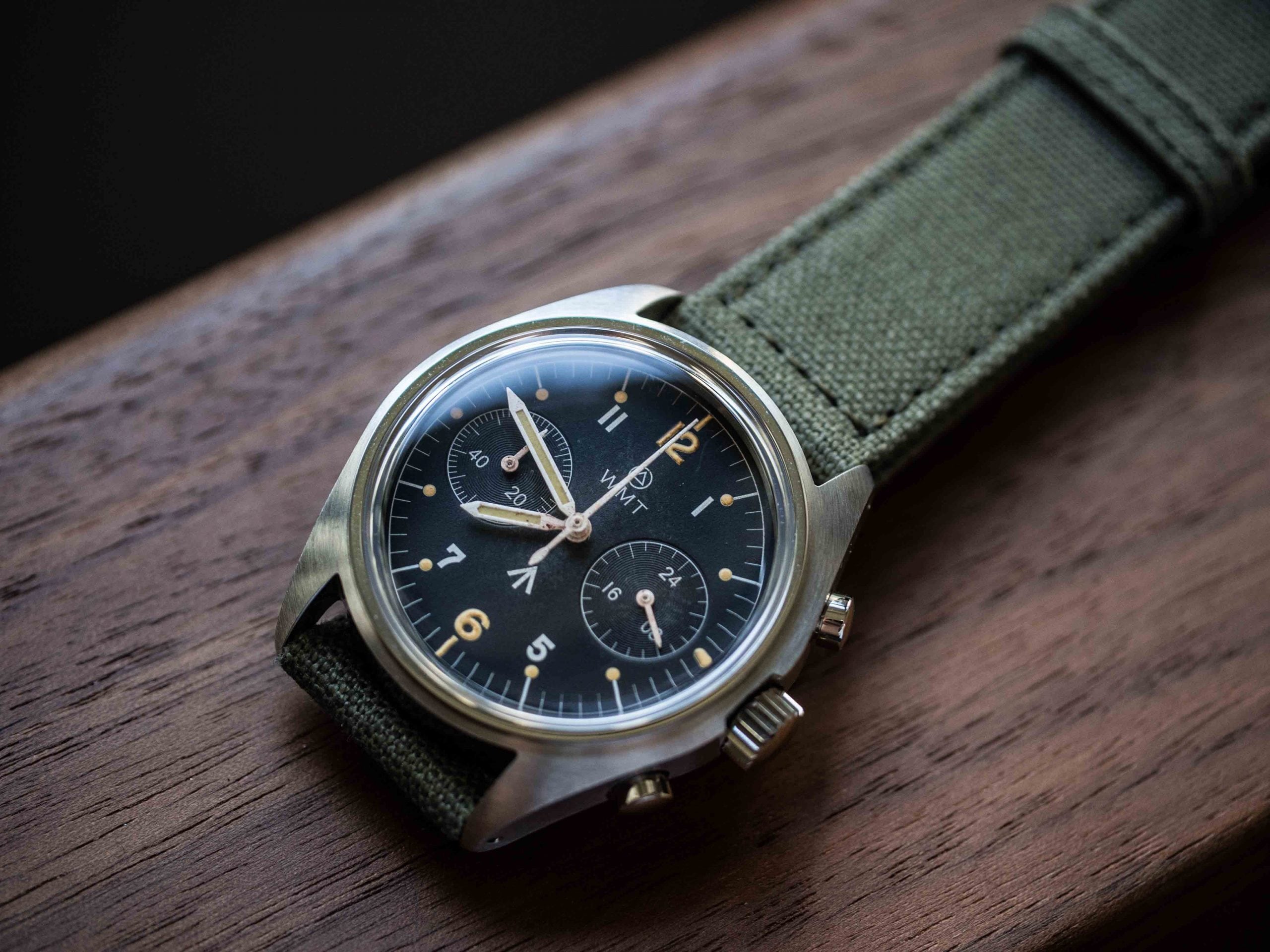 時計 WMT  Air Force - Aged Edition WMT Royal Air Force – Aged Edition / ( Military Green Canvas Strap
