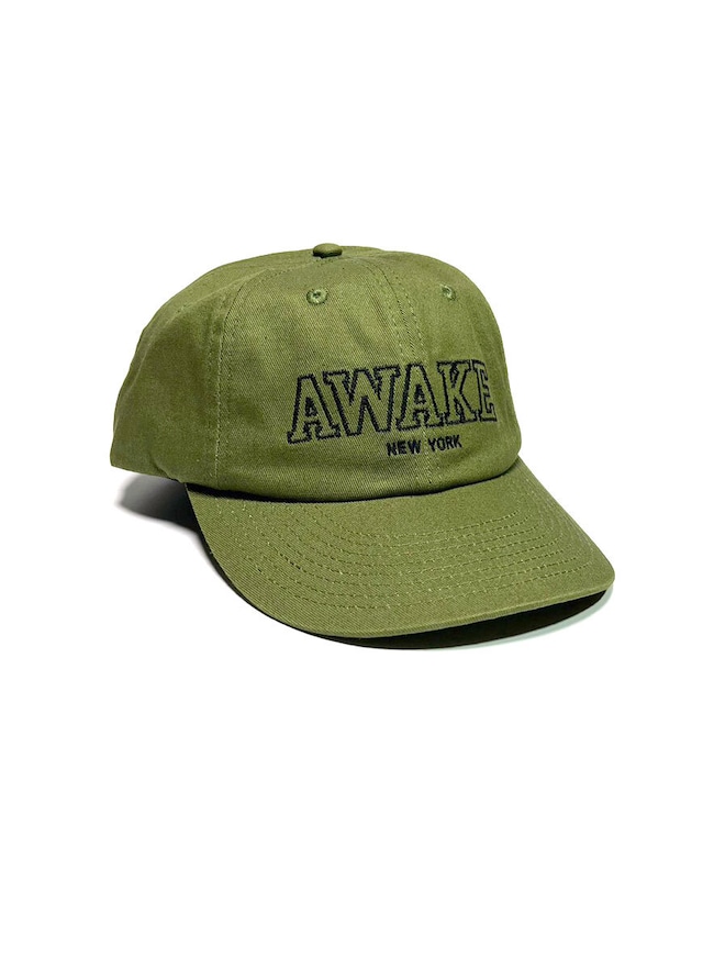 Awake NY MILITARY LOGO 6-PANEL Cap "Olive"【 海外限定 】ミリタリー