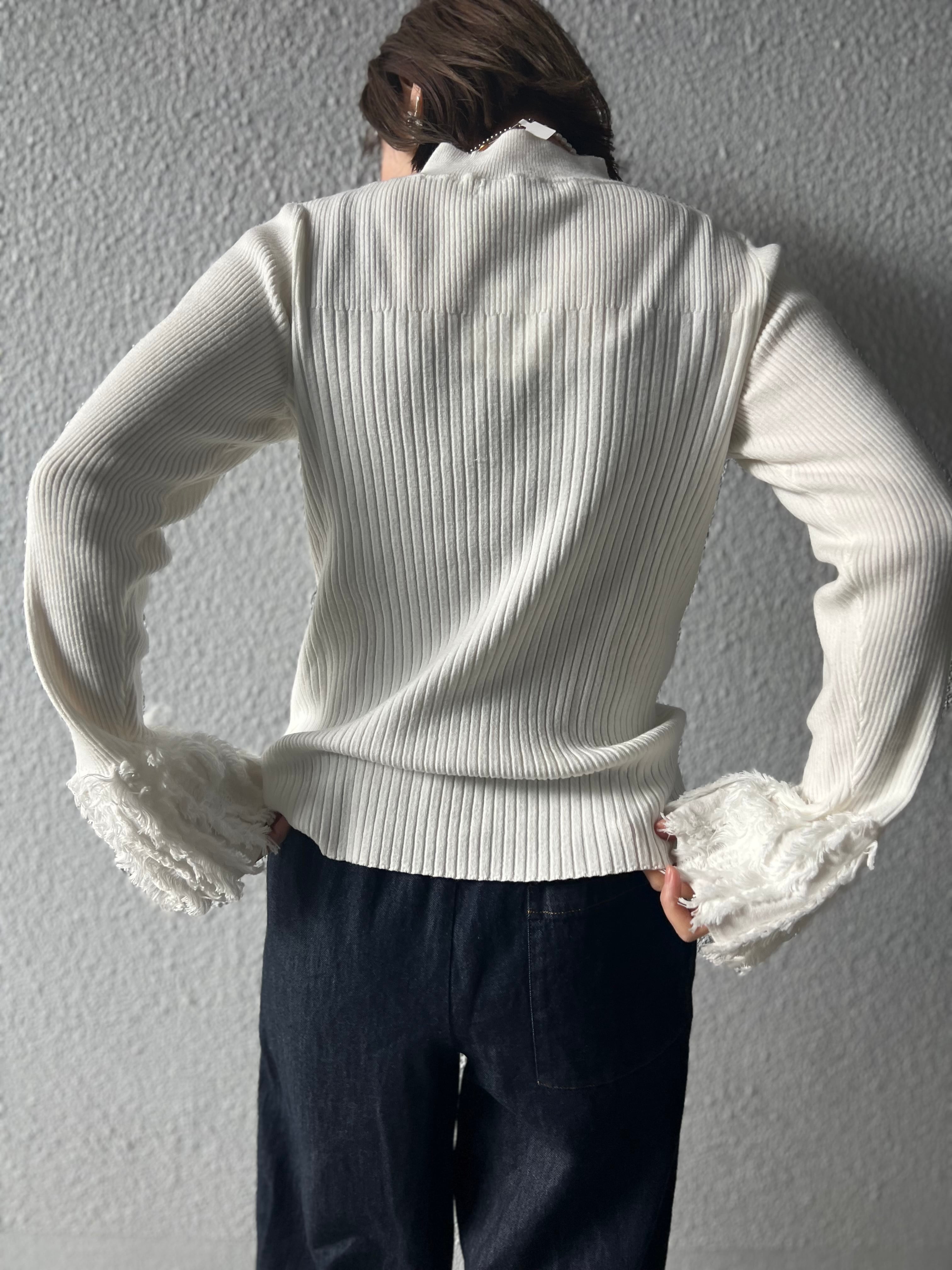 【SELECT】フリンジカフスリブニット 326720