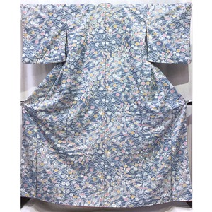 着物・小紋・辻が花風・紺系地・No.200701-2062・梱包サイズ80