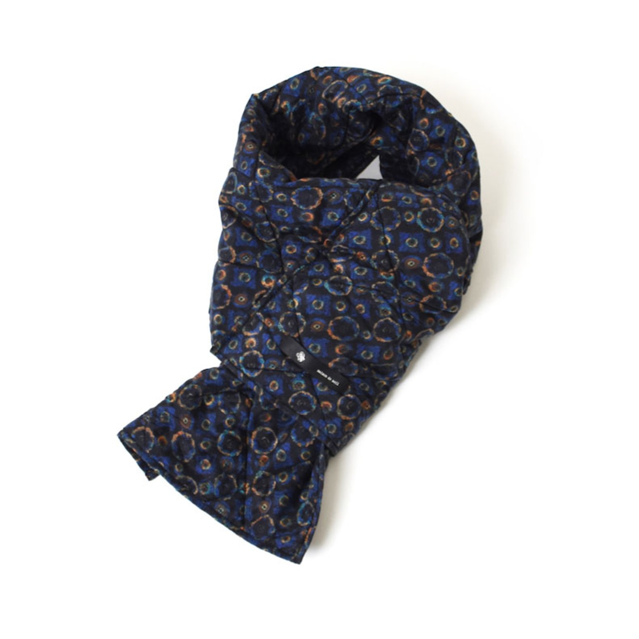 maison de soil（メゾンドソイル）シルクプリント×キルティング スカーフ（マフラー）