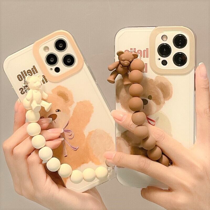 癒され くまちゃん Iphoneケース ハンドストラップ クマ チャーム カメラ保護 スマホカバー 可愛い キュート Lamitte Deco トレンド 韓国ファッション ショップ Base店 癒され くまちゃん Iphoneケース ハンドストラップ クマ チャーム カメラ保護 スマホカバー 可愛い キュート Lamitte Deco トレンド 韓国ファッション ショップ Base店
