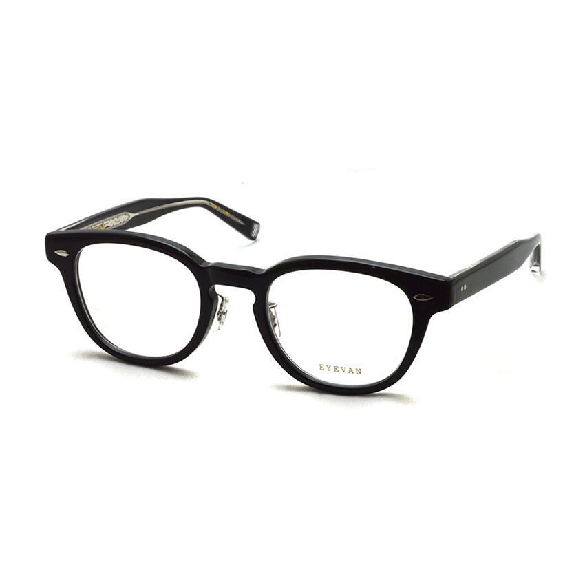 EYEVAN / WEBB-CP / PBKS ピアノブラック/シルバー メガネ ボストン