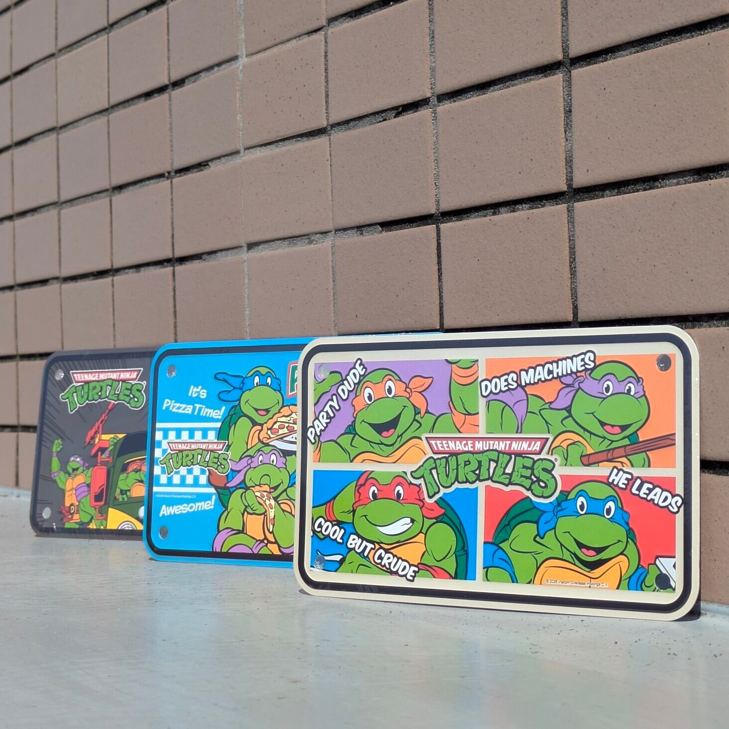 【 BIKER CM PLATE / ミニプレート 】Teenage Mutant Ninja Turtles ( ティーンエイジ ミュータント ニンジャ タートルズ ) / CM PLATE / CMプレート / ライセンスプレート 〚アメリカン雑貨 アメトイ〛