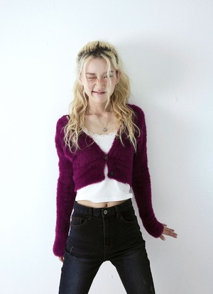 [as”on] MACARON CARDIGAN / MAGENTA 正規品 韓国ブランド 韓国通販 韓国代行 韓国ファッション as on ason エズオン アズオン
