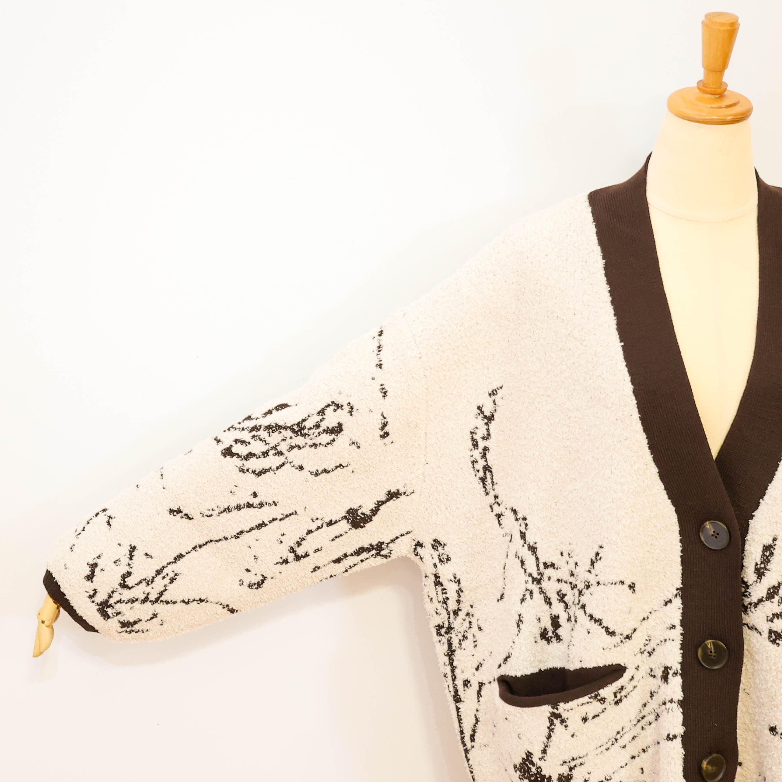 ayane(アヤン) 875834】ニットジャガードモフモフカーディガン