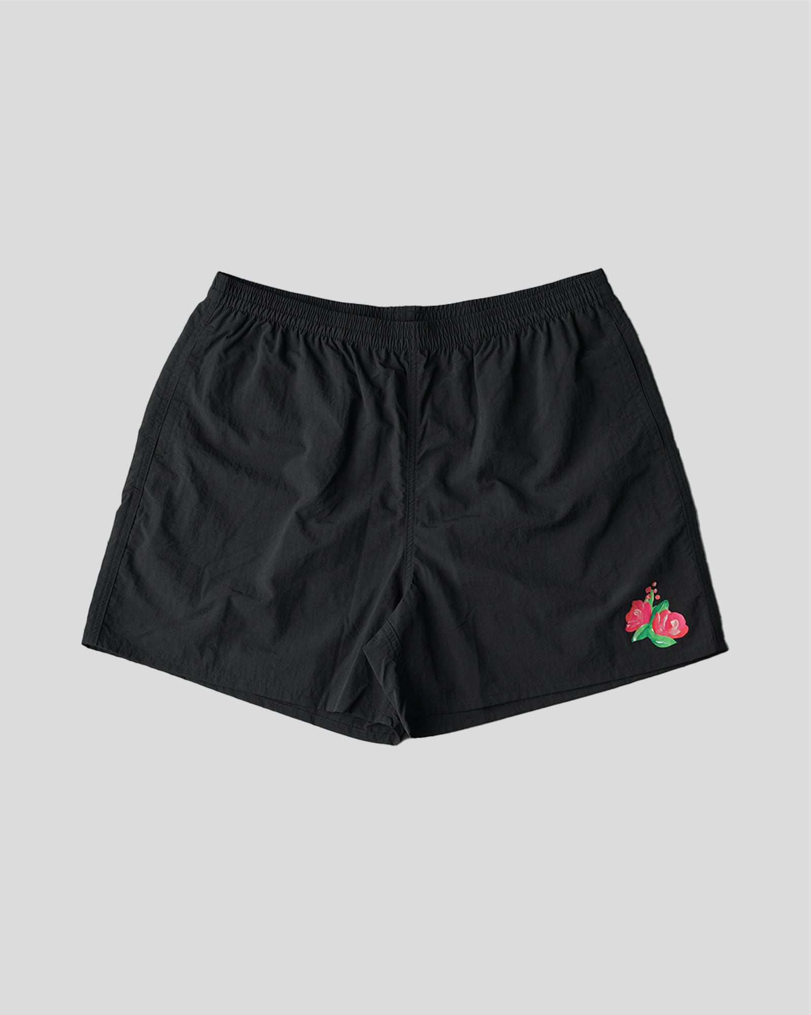 LP MM HAPPINESS FLOWER BOX NYLON SHORTS BLACK