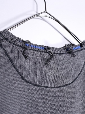 REMAKE / ”random dots” × ”boro” custom cotton knit