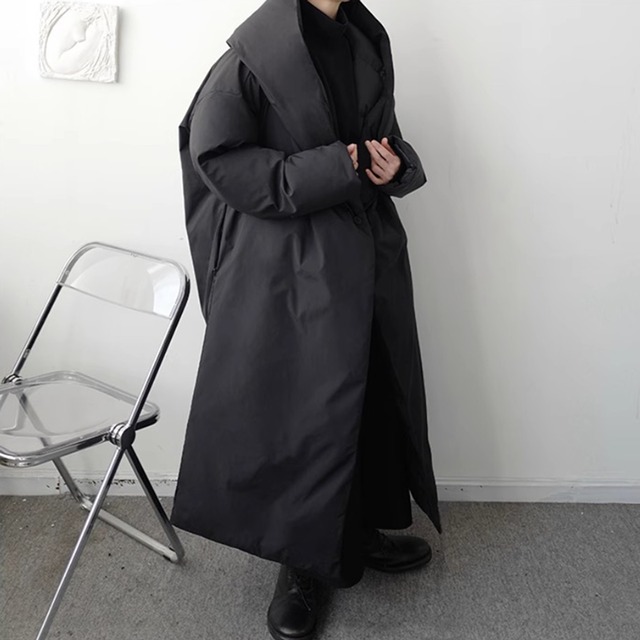 オーバーシルエット　ダウンローブコート　LB1623
