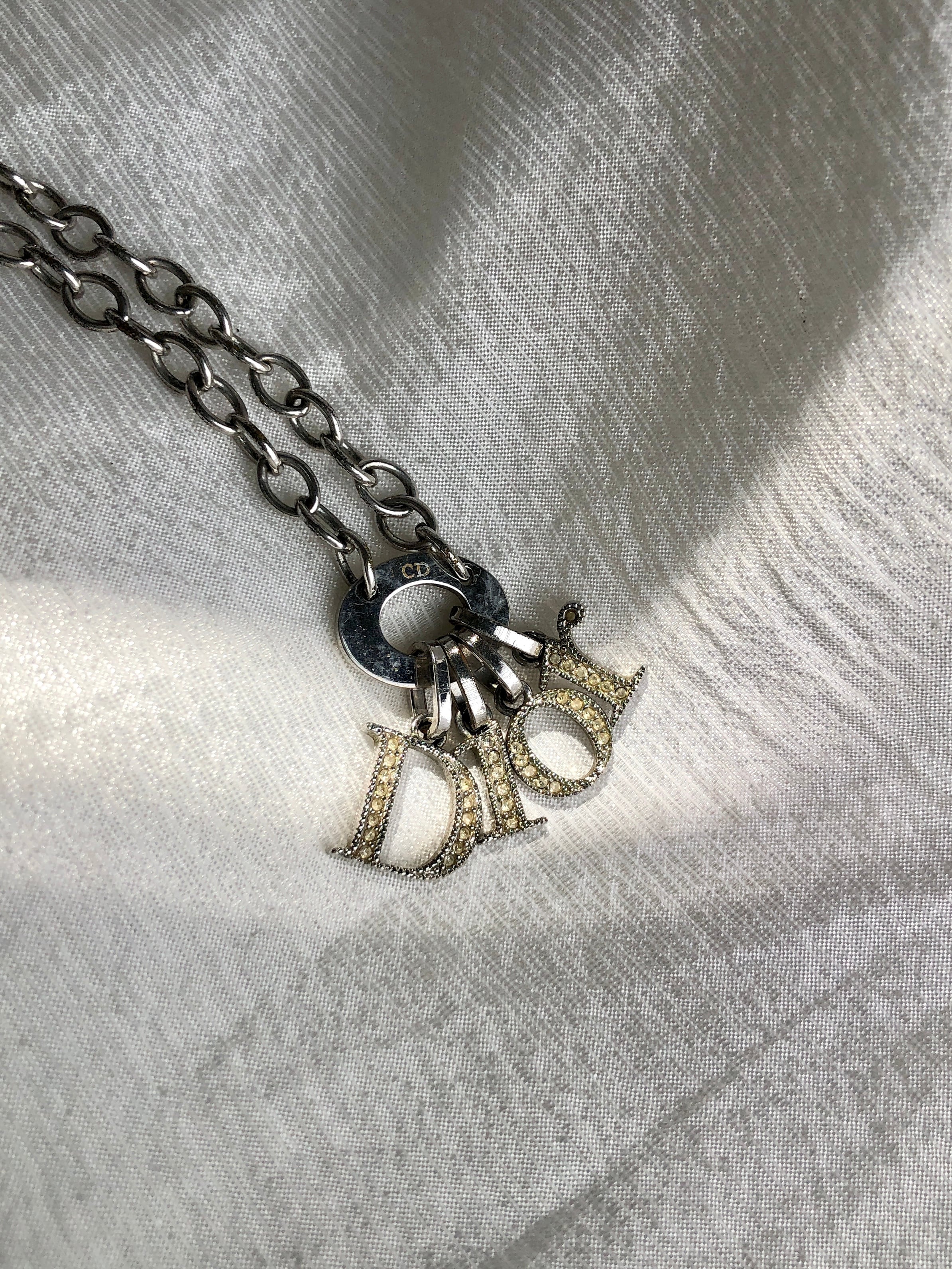 Christian Dior クリスチャン ディオール ネックレス シルバー Christian Dior クリスチャン ディオール ネックレス シルバー