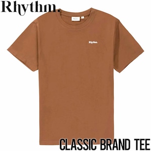 【送料無料】半袖Tシャツ Rhythm リズム CLASSIC BRAND S/S TEE CL21M-PT09 CHOCOLATEL