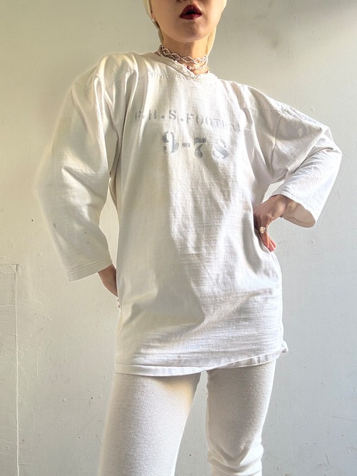 1950s Vintage Art Damaged Football Tee