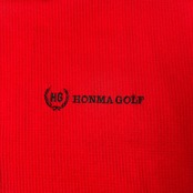 HONMA GOLF 本間ゴルフ ハーフジップ 半袖ポロシャツ LL/レッド