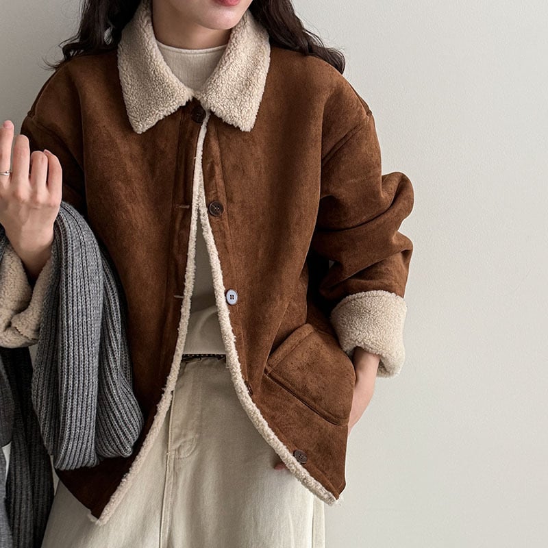 【outer】裏起毛コート Q7059