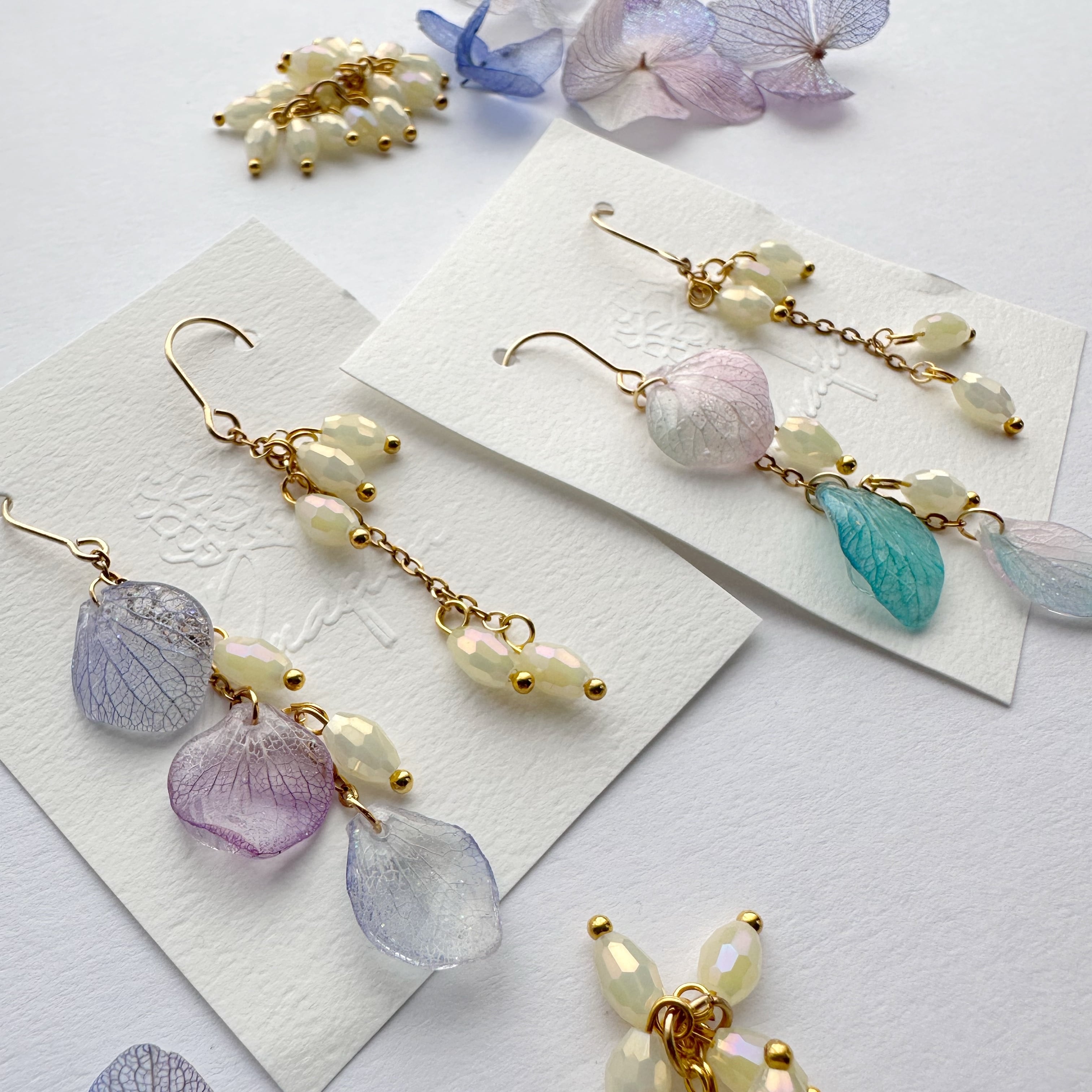 人魚の宝石 紫陽花ピアス・イヤリング