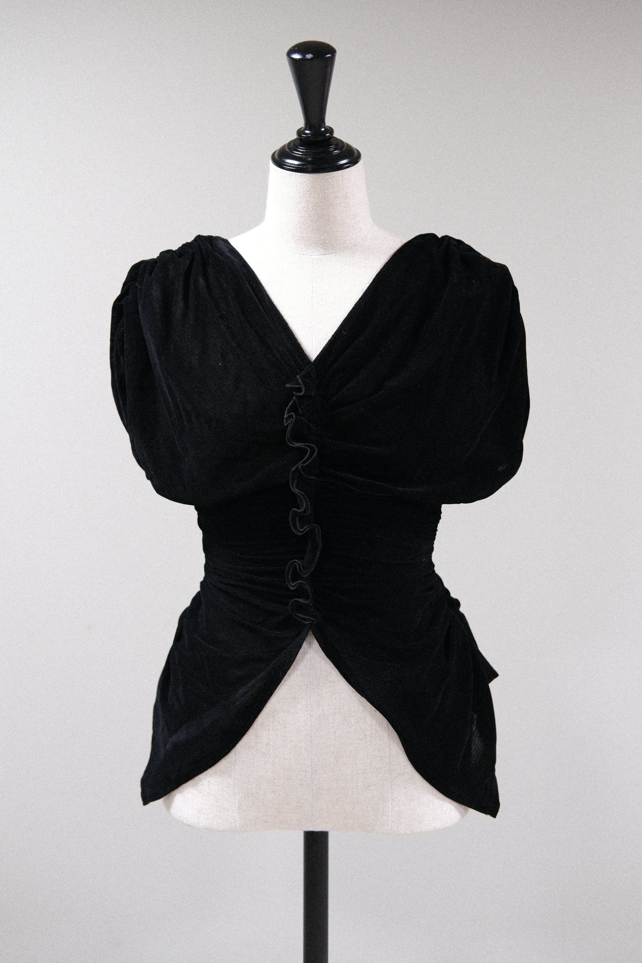 FETICO】VELVET TULLE SHIRRING TOP | loop