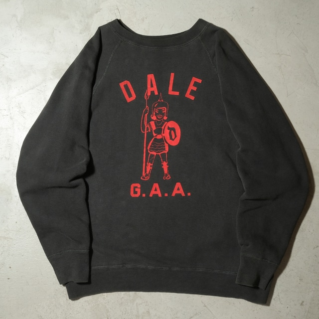 60's flock printed sweat shirt[XL~]