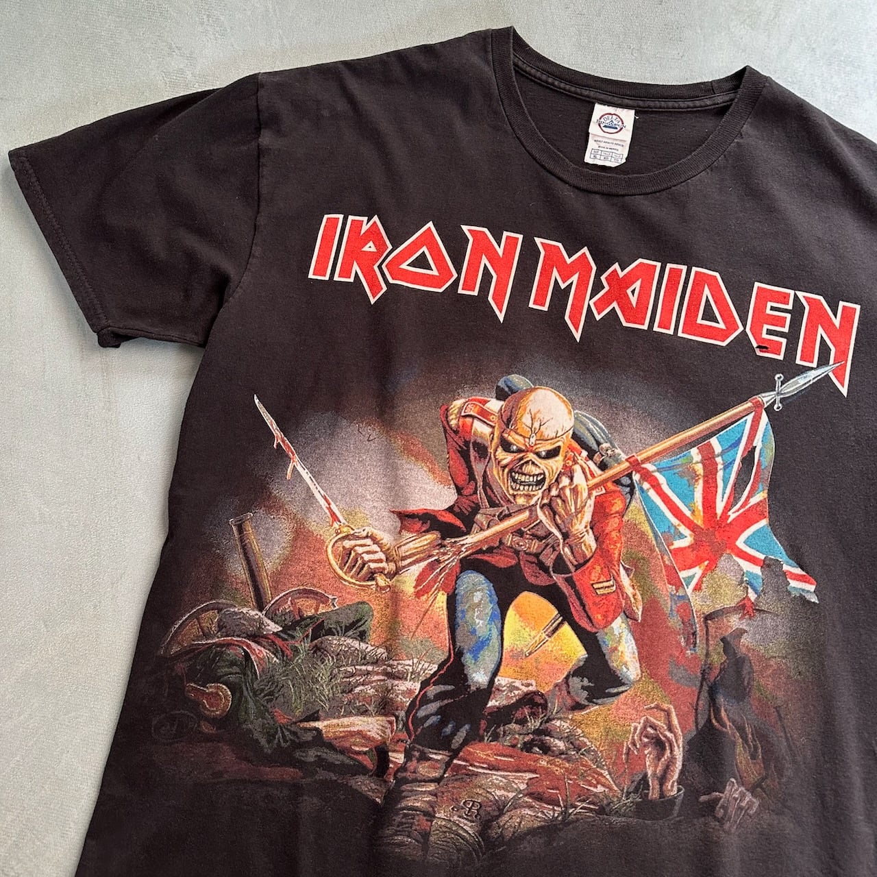IRON MAIDEN アイアンメイデン バンドTシャツ ダメージ有り 黒 XL 古着