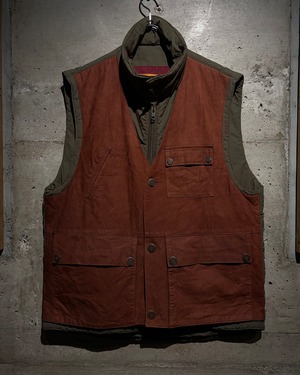 【Caka】90's “Timberland” Nubuck Leather Switching Vintage Padded Vest