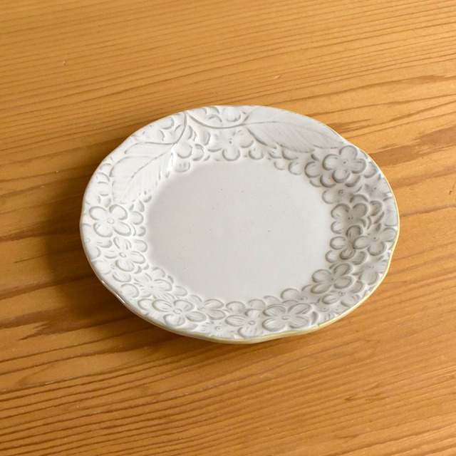 12513【ハイド】丸プレートＳ：白