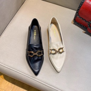 chic pointed buckle loafer (2color)<s1687>