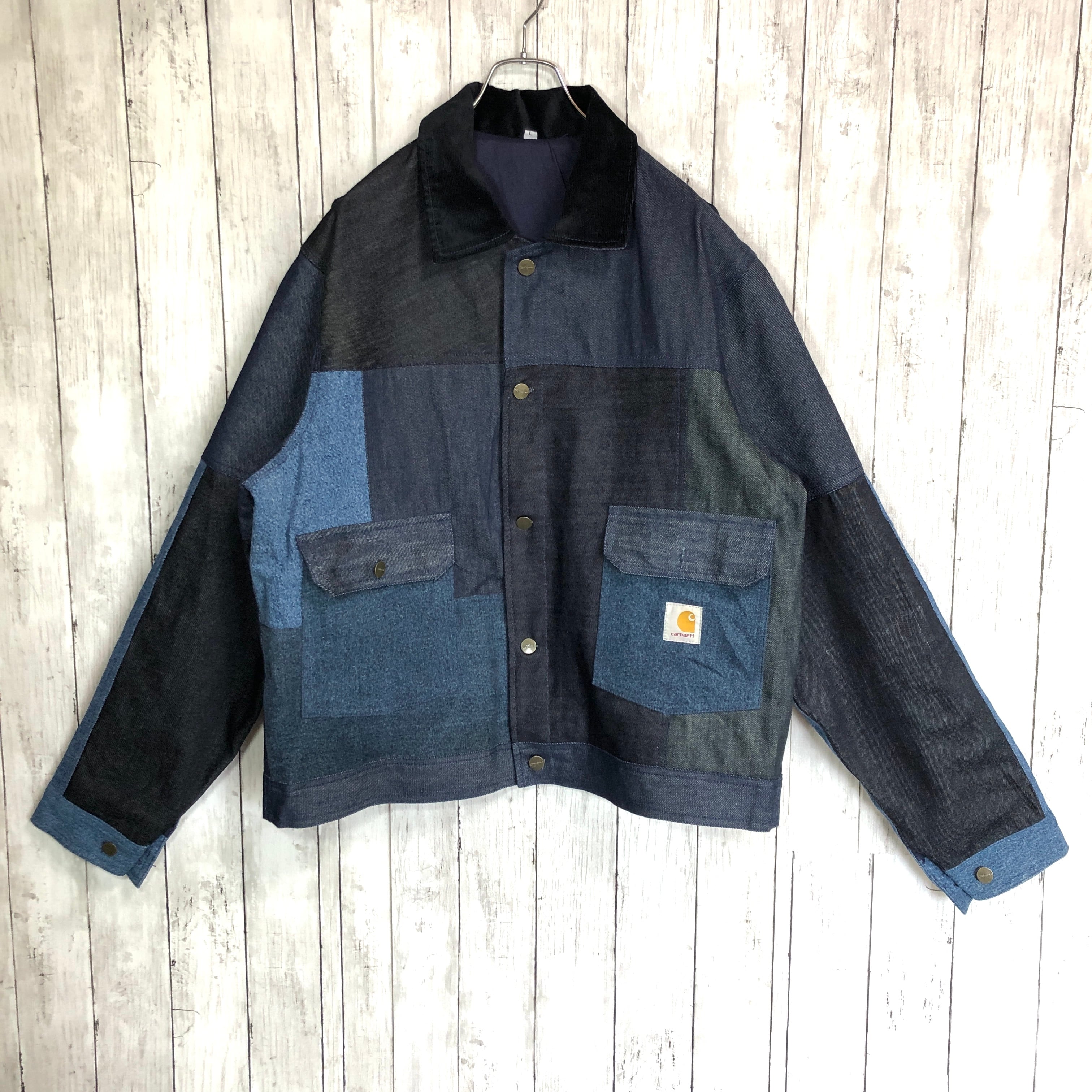 【リメイク未使用】カーハートCarhartt カバーオール パッチワーク