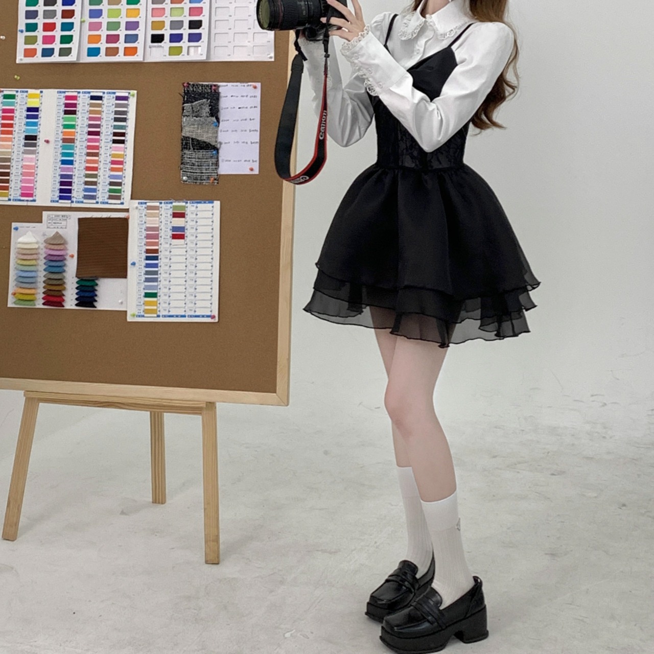 レースリボンキャミドレス LK1052