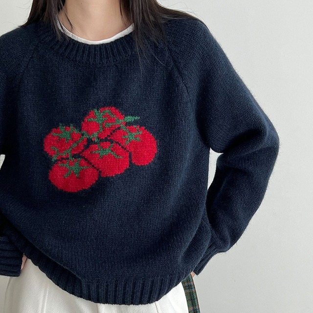 tomato crew neck knit top J00029