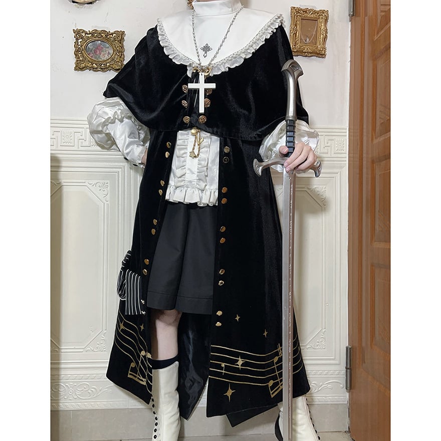 王子系ロリィタ コスチューム ロングコート×ジレ ファンタジー舞台向け