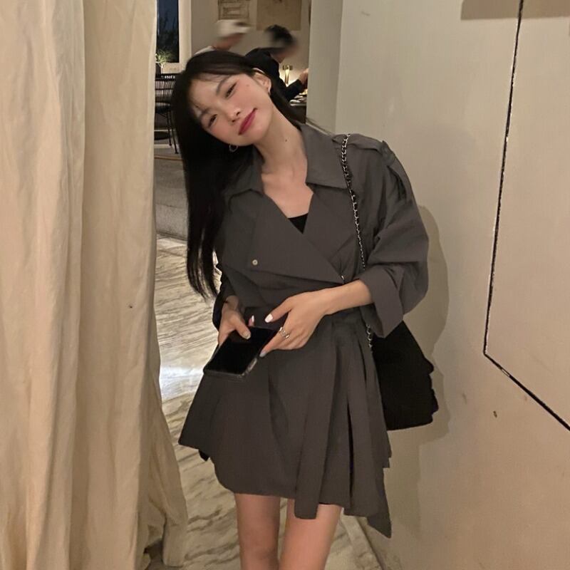 グレージャケット スプリングオータムコート トップス 春物 秋物 モンロー1192567642