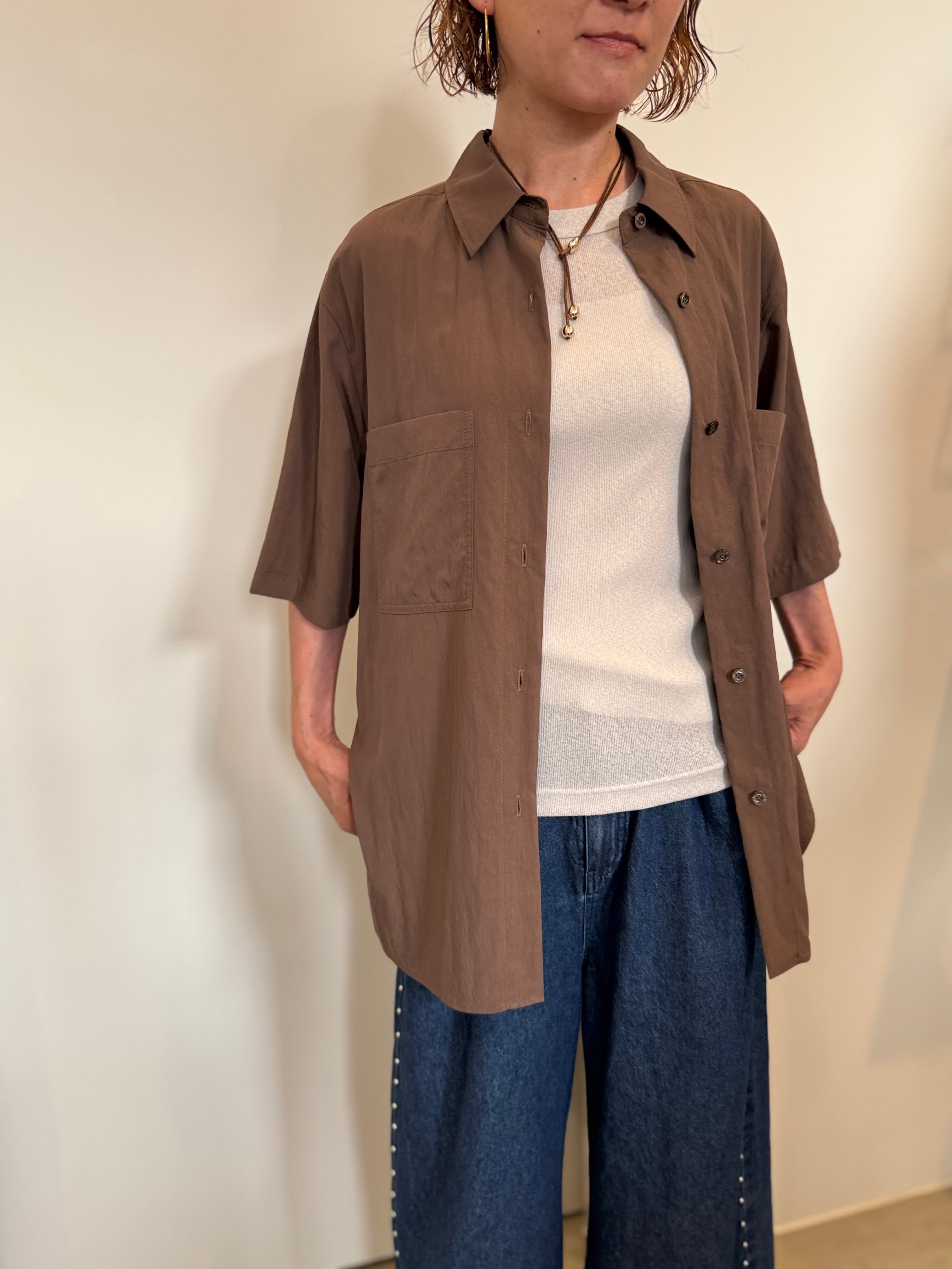 【cafune】セットアップ可 ハーフスリーブシャツ 535923