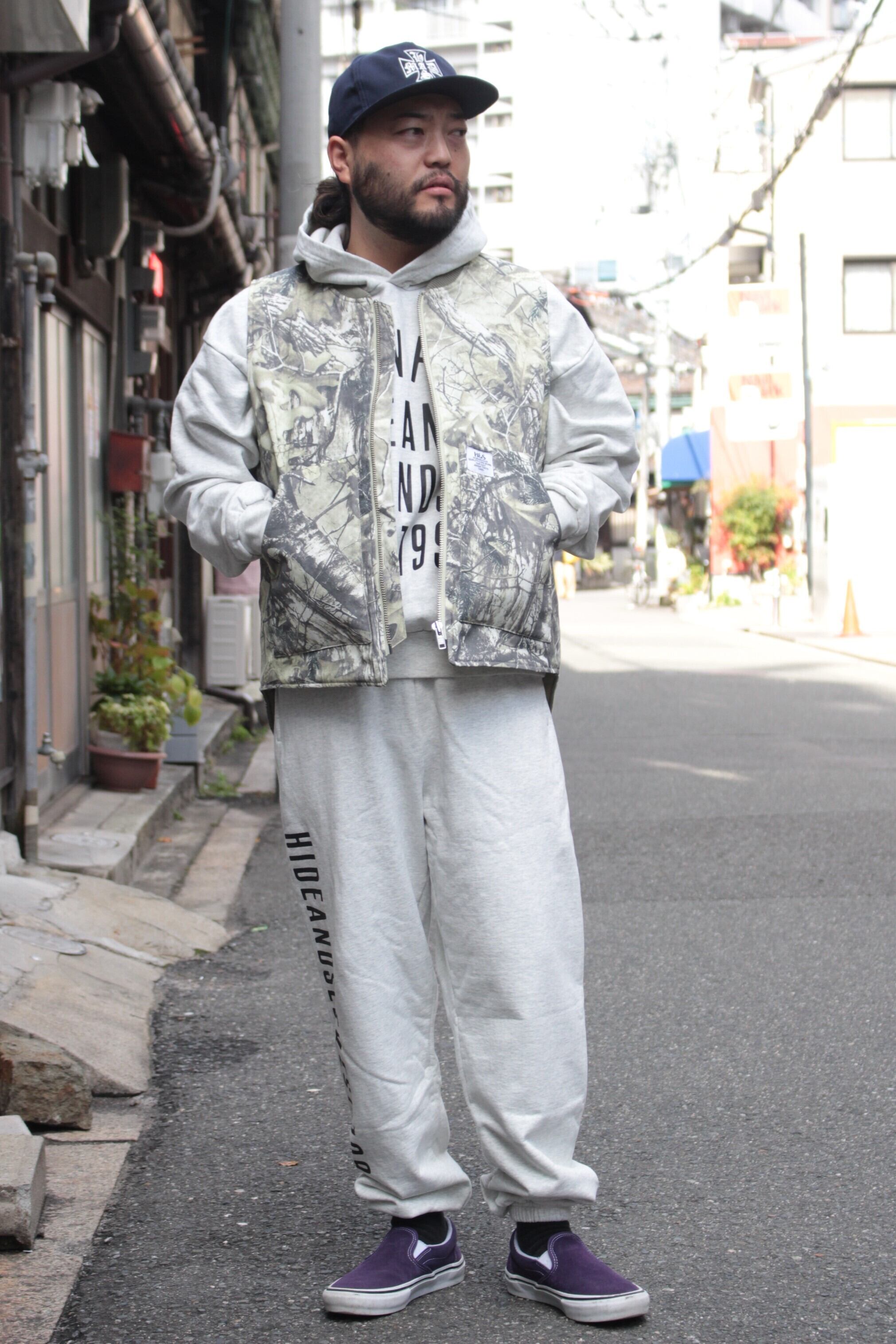 HIDE AND SEEK】Camo Zip Work Vest -BEIGE CAMO（ハイドアンドシーク
