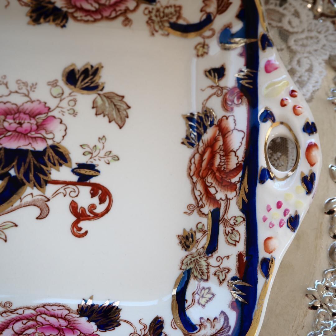 英国素敵メイソンズブルーマンダレイサンドイッチトレイ大