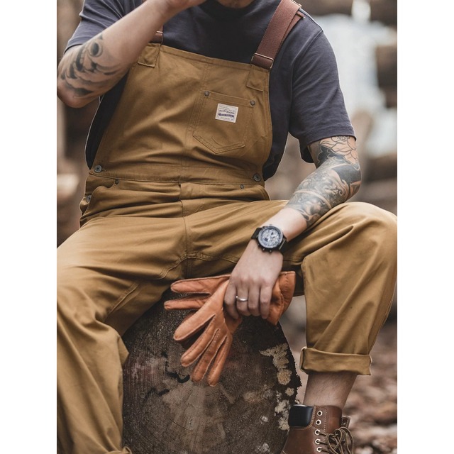 ワークパンツスタイル ストレートレッグ オーバーオール 00303