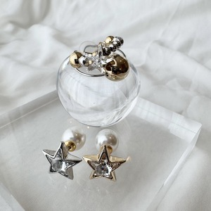 【 STAR GOLD×Silver ear cuff SET 】No.1340