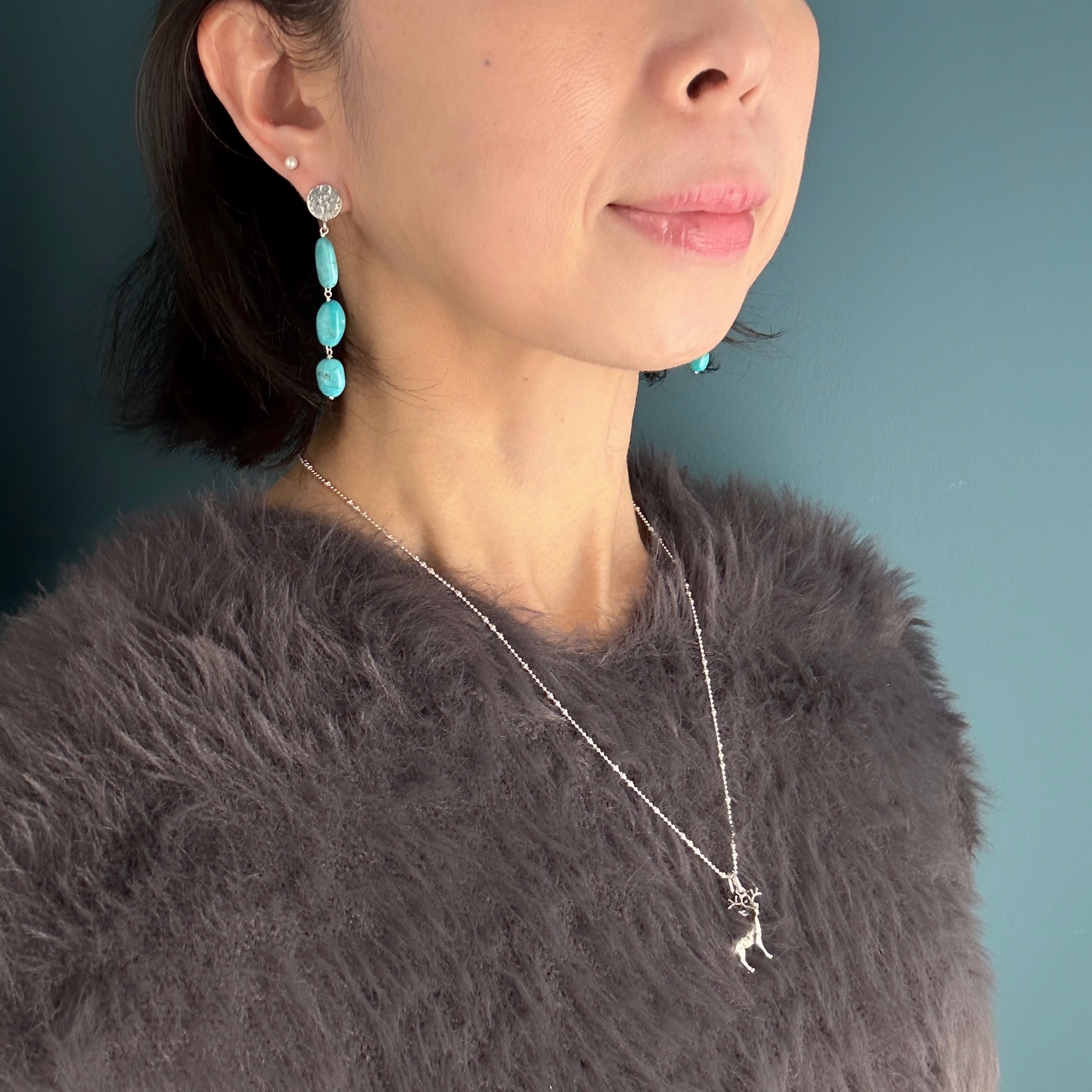 STARLINGEAR ランタンダングルスタッド ピアス 2種類ポスト有り