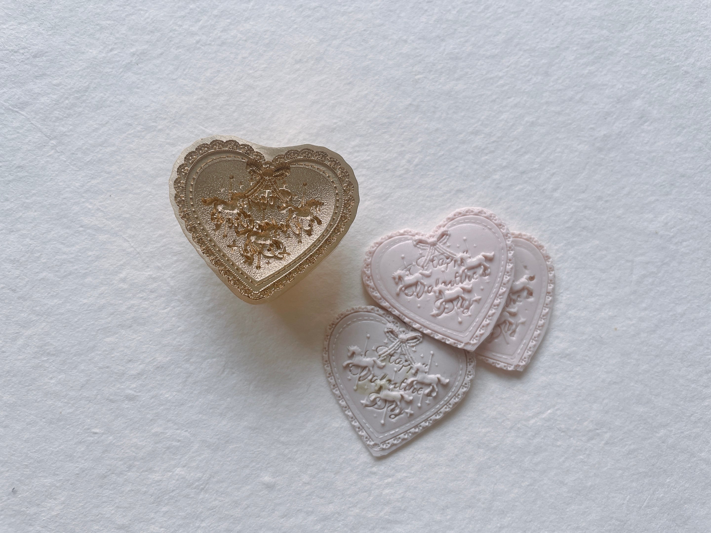 Wax Stamp -Lace heart -スタンプヘッド