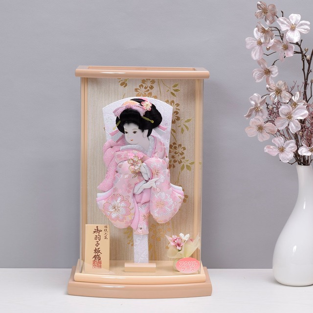 押絵羽子板飾り【詩音】SHION｜9号｜おしゃれ｜モダン｜今どき｜コンパクト｜スタイリッシュ｜木製アクリルケース