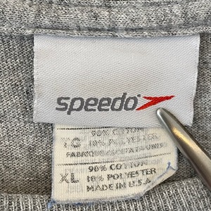 【speedo】USA製 Tシャツ 半袖 ワンポイント バックプリント XL ビッグサイズ US古着 アメリカ古着