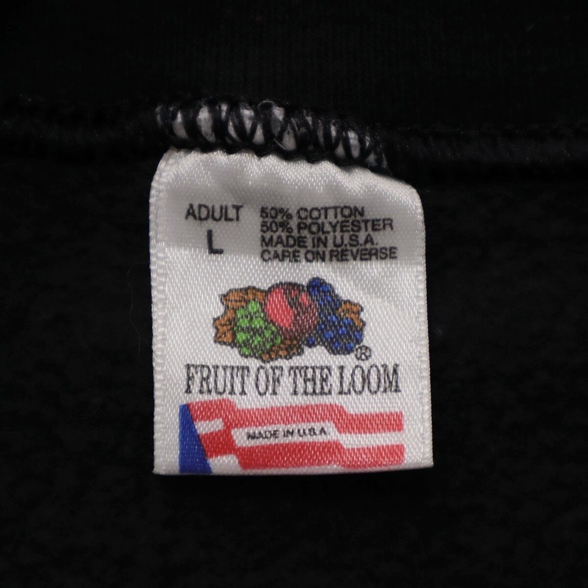 90年代 USA製 FRUIT OF THE LOOM スウェット カレッジ 黒