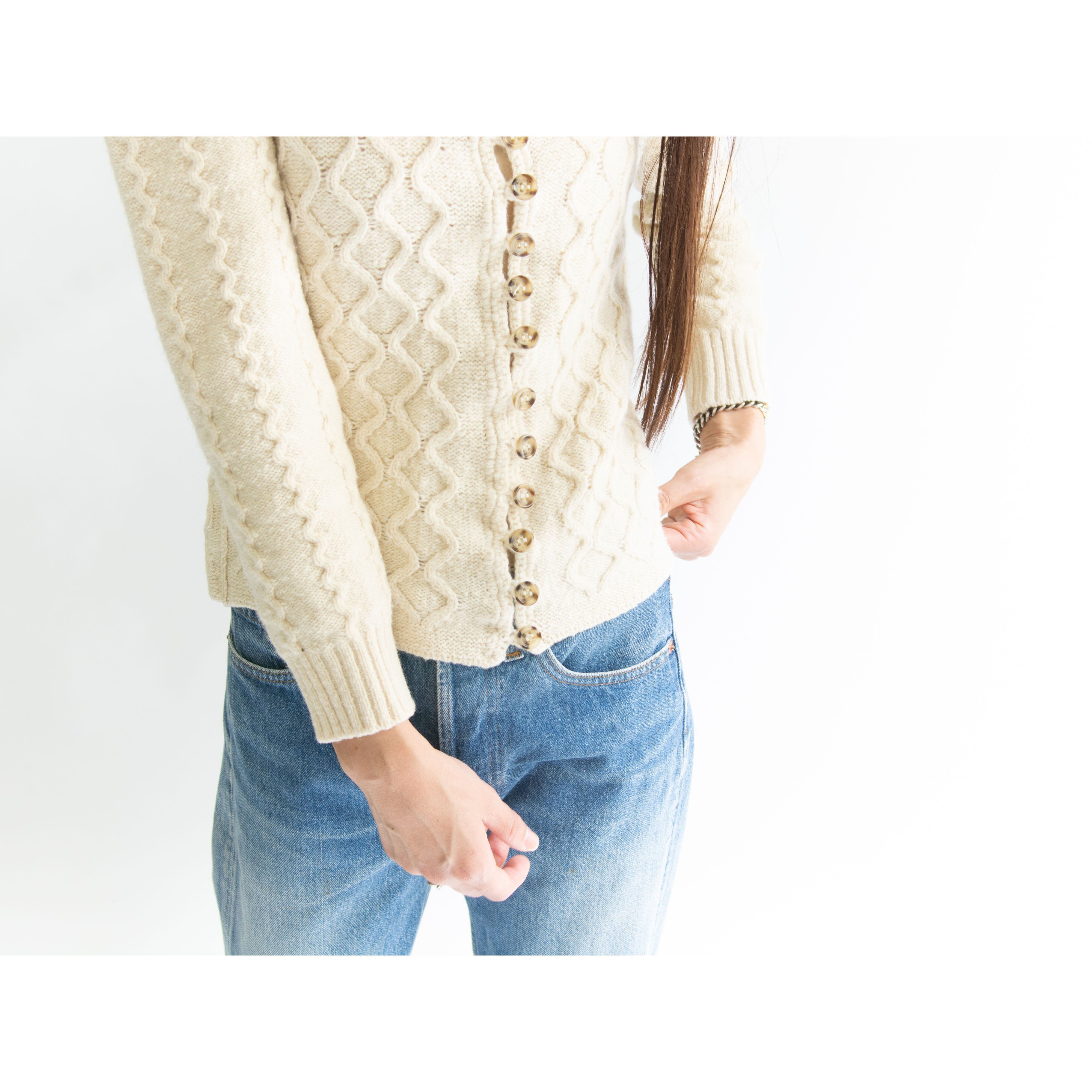 【Chloe】Cable knit cardigan（クロエ ケーブルニットカーディガン ）10b