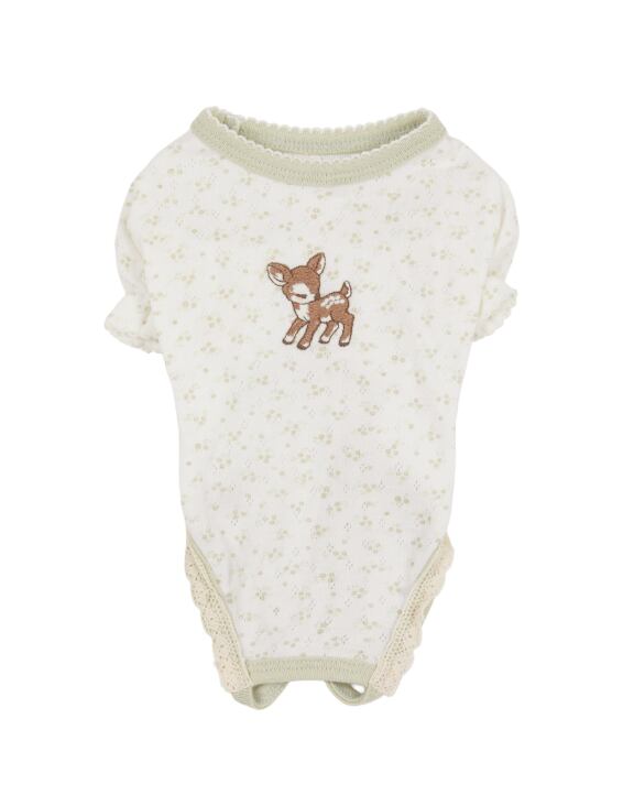 予約【Sallys】Chloe puff romper (lime floral)