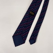 KARL RIEGER ストライプ 総柄 ネクタイ ネイビー